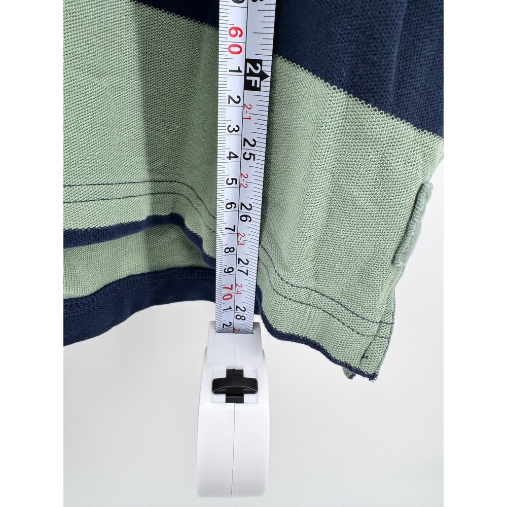 Orvis Polo Shirt Mens XL Green Blue Striped Pique Fly Fishing Outdoor - Picture 9 of 11